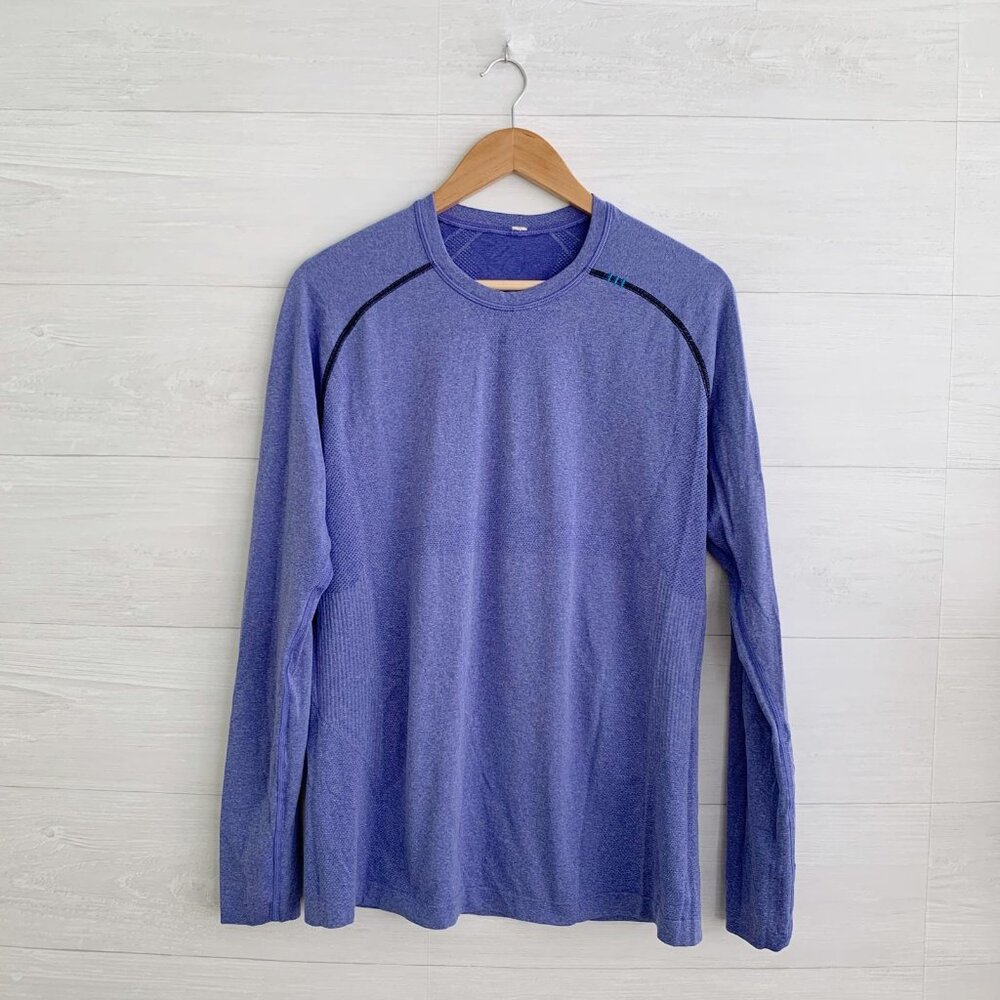 Lululemon - Blue-purple heather Metal Vent long sleeve t-shirt, M